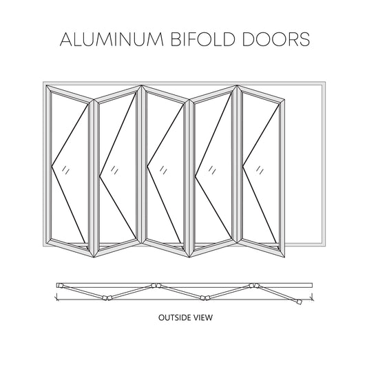 Aluminum Folding Door 156 x 80