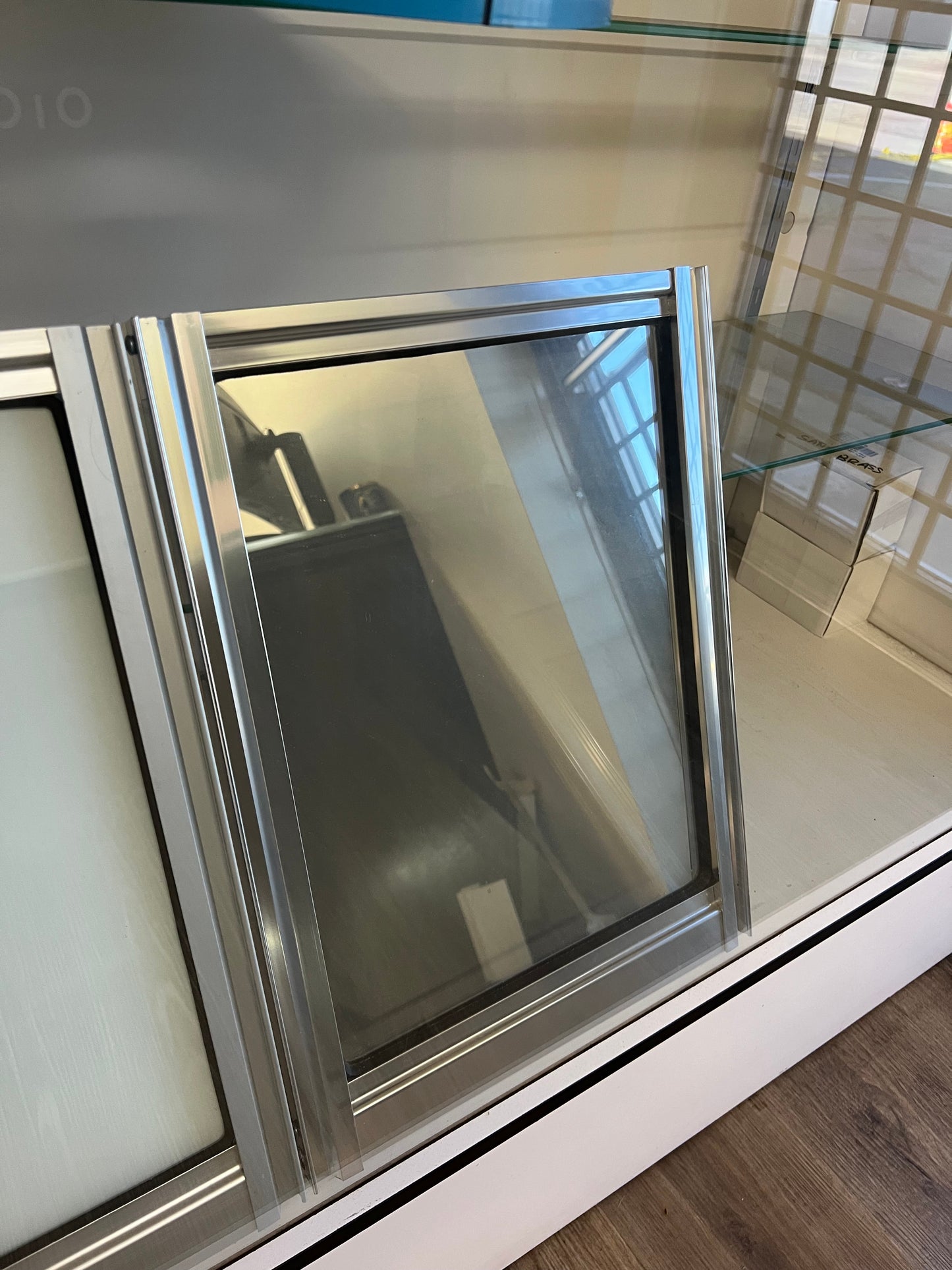 Silver Sliding Mirror Closet Door Set