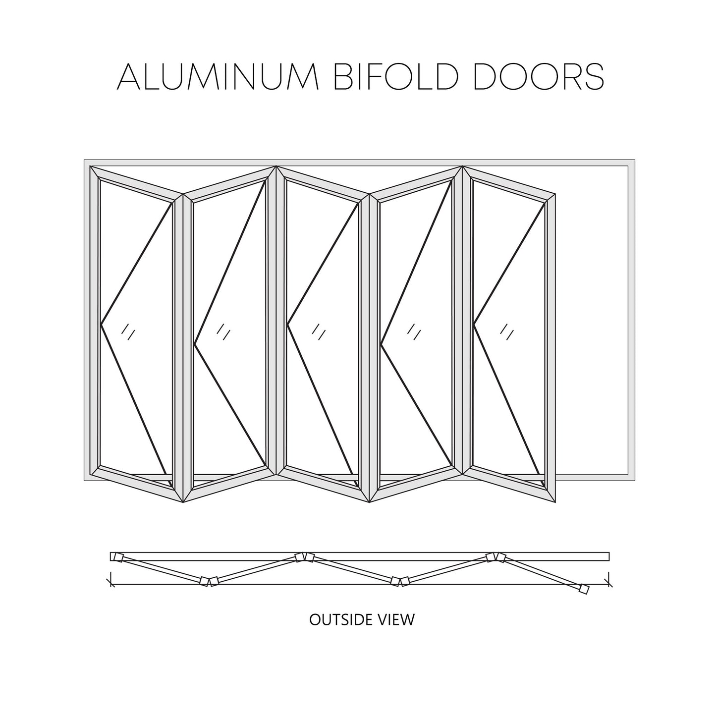 Aluminum Folding Doors 144" x 80"