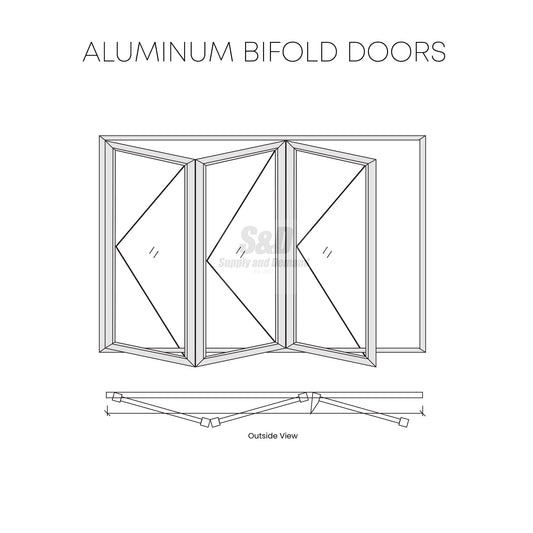 Aluminum Folding Door 108 x 80
